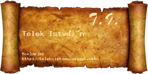 Telek István névjegykártya